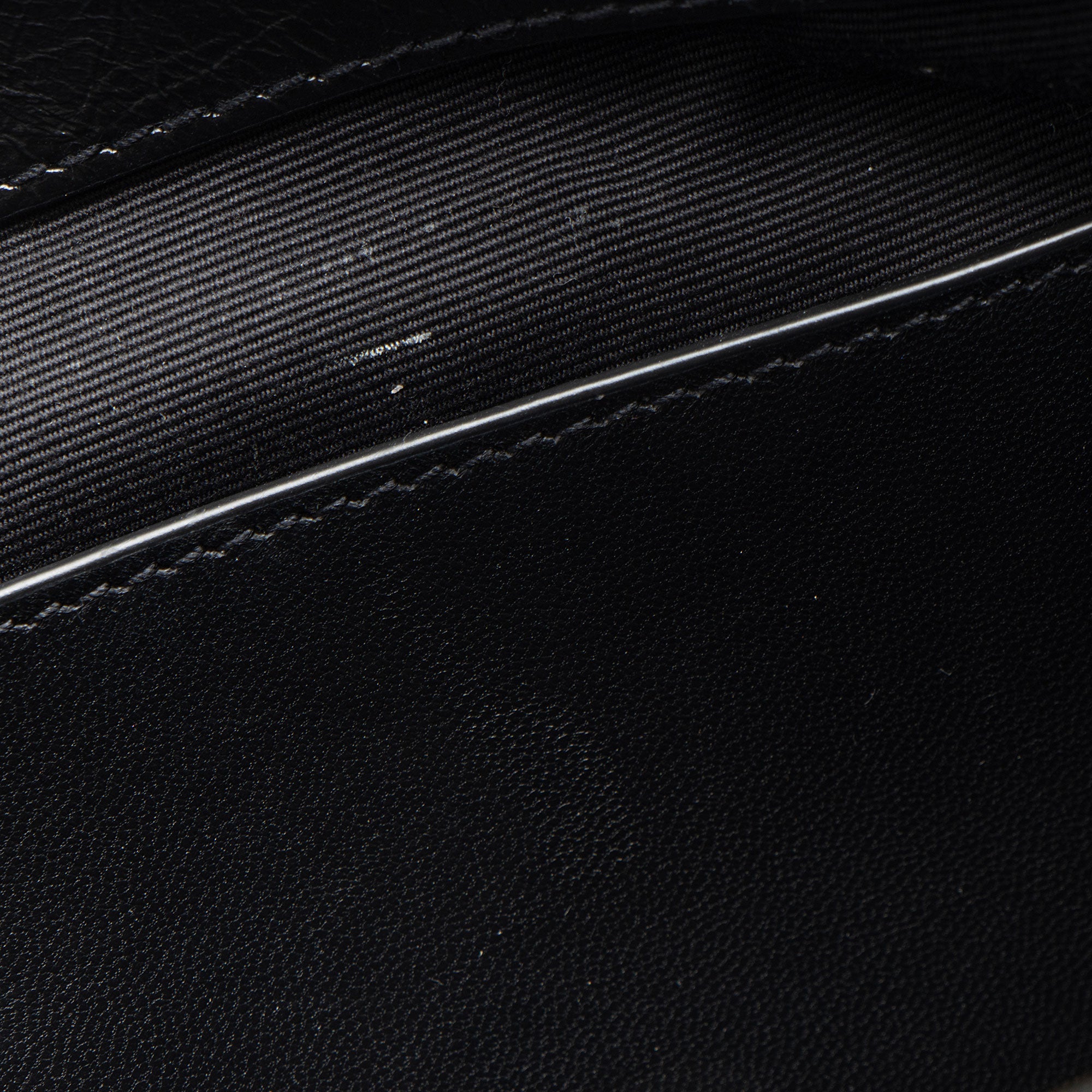 Saint Laurent Crinkled Calfskin Monogram Niki Medium Shoulder Bag