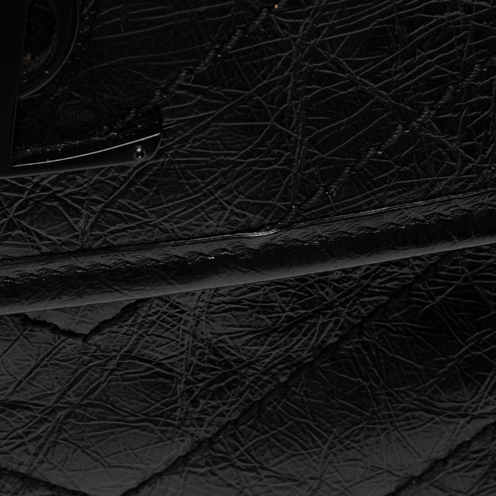 Saint Laurent Crinkled Calfskin Monogram Niki Medium Shoulder Bag