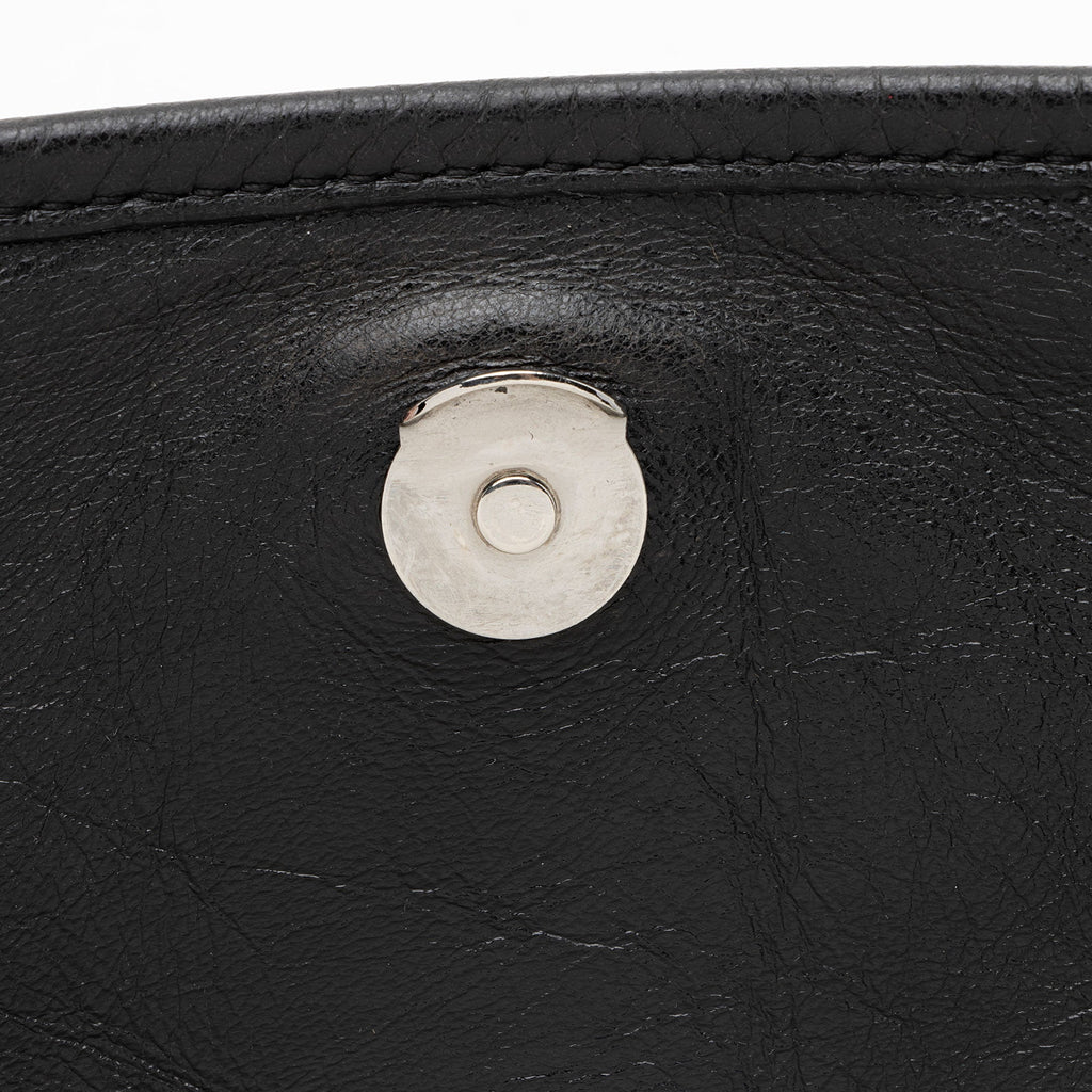 Saint Laurent Crinkled Calfskin Monogram Niki Medium Shoulder Bag