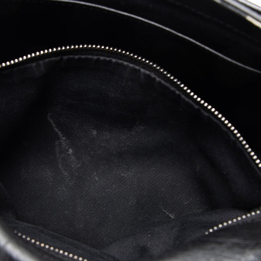 Saint Laurent Crinkled Calfskin Monogram Niki Medium Shoulder Bag