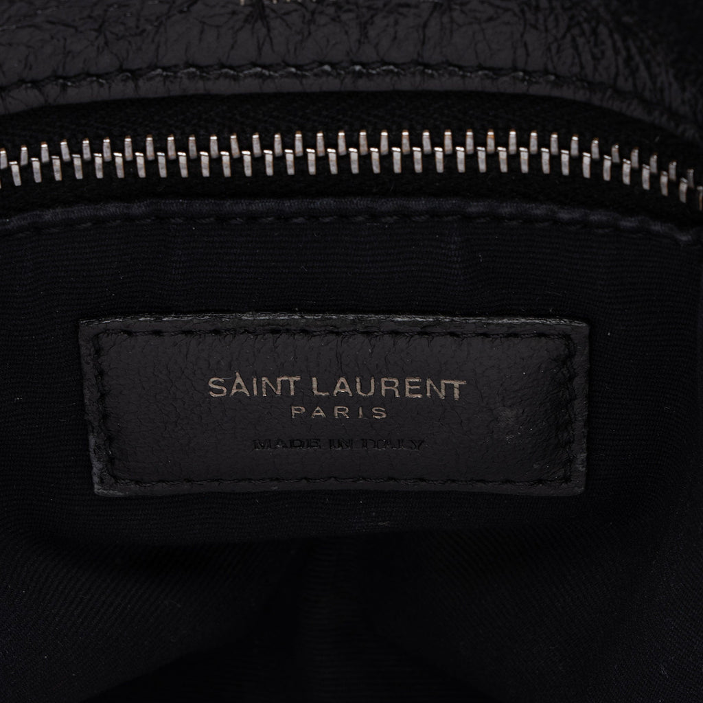 Saint Laurent Crinkled Calfskin Monogram Niki Medium Shoulder Bag