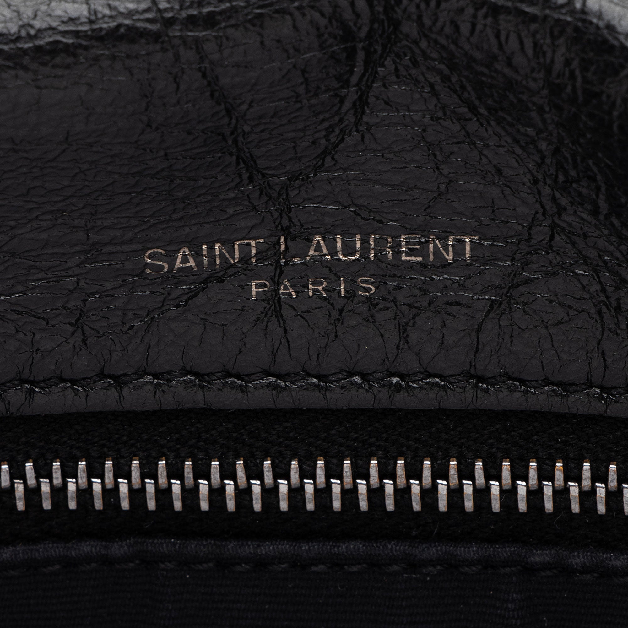 Saint Laurent Crinkled Calfskin Monogram Niki Medium Shoulder Bag