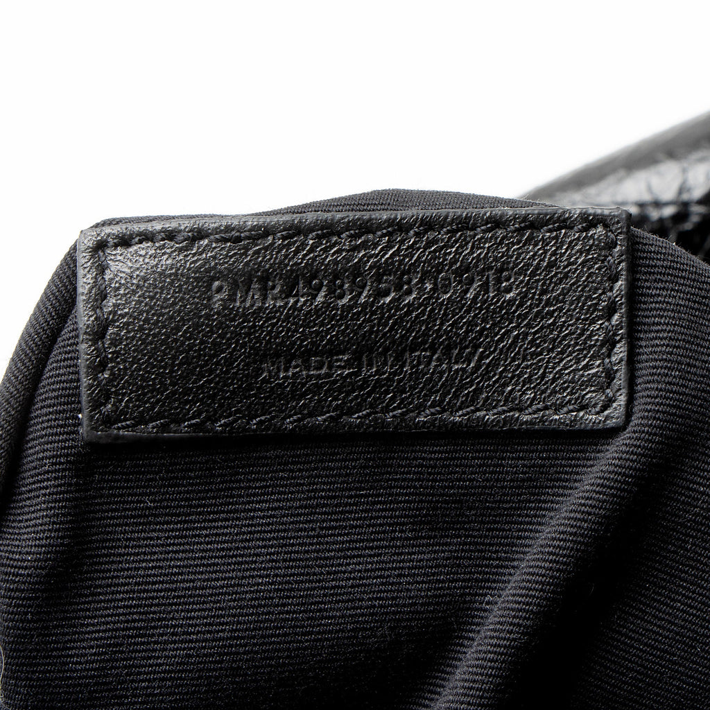 Saint Laurent Crinkled Calfskin Monogram Niki Medium Shoulder Bag