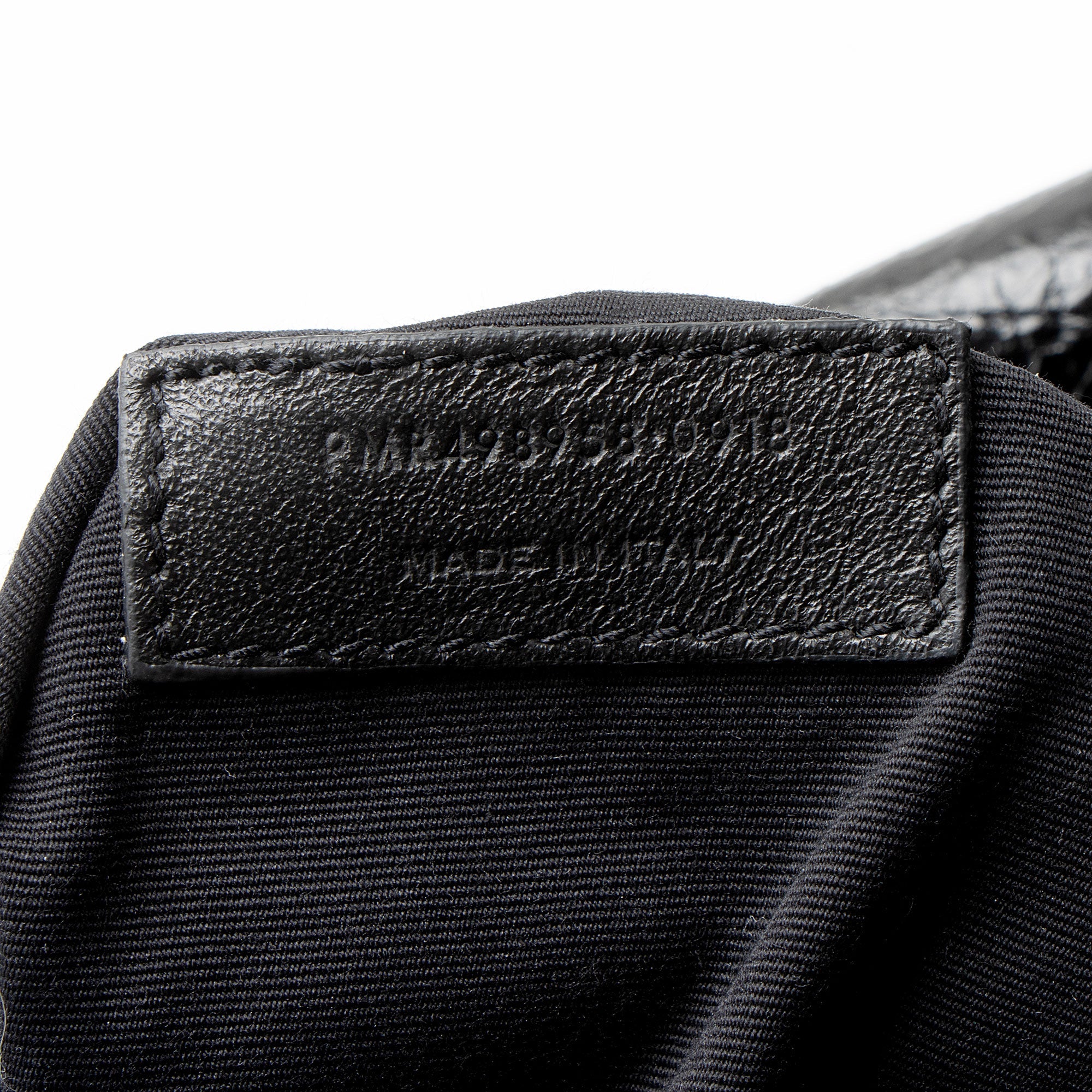 Saint Laurent Crinkled Calfskin Monogram Niki Medium Shoulder Bag
