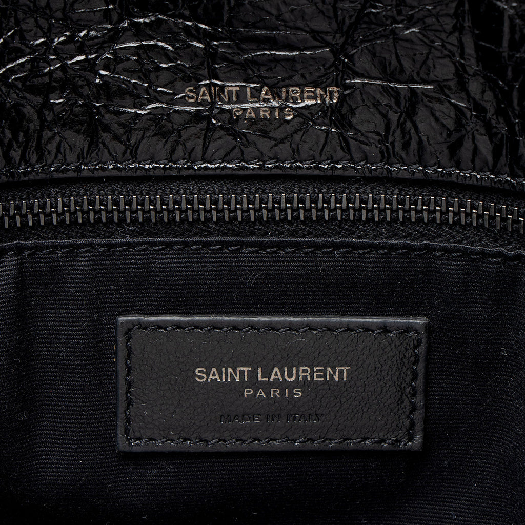 Saint Laurent Crinkled Calfskin Monogram Niki Medium Shoulder Bag