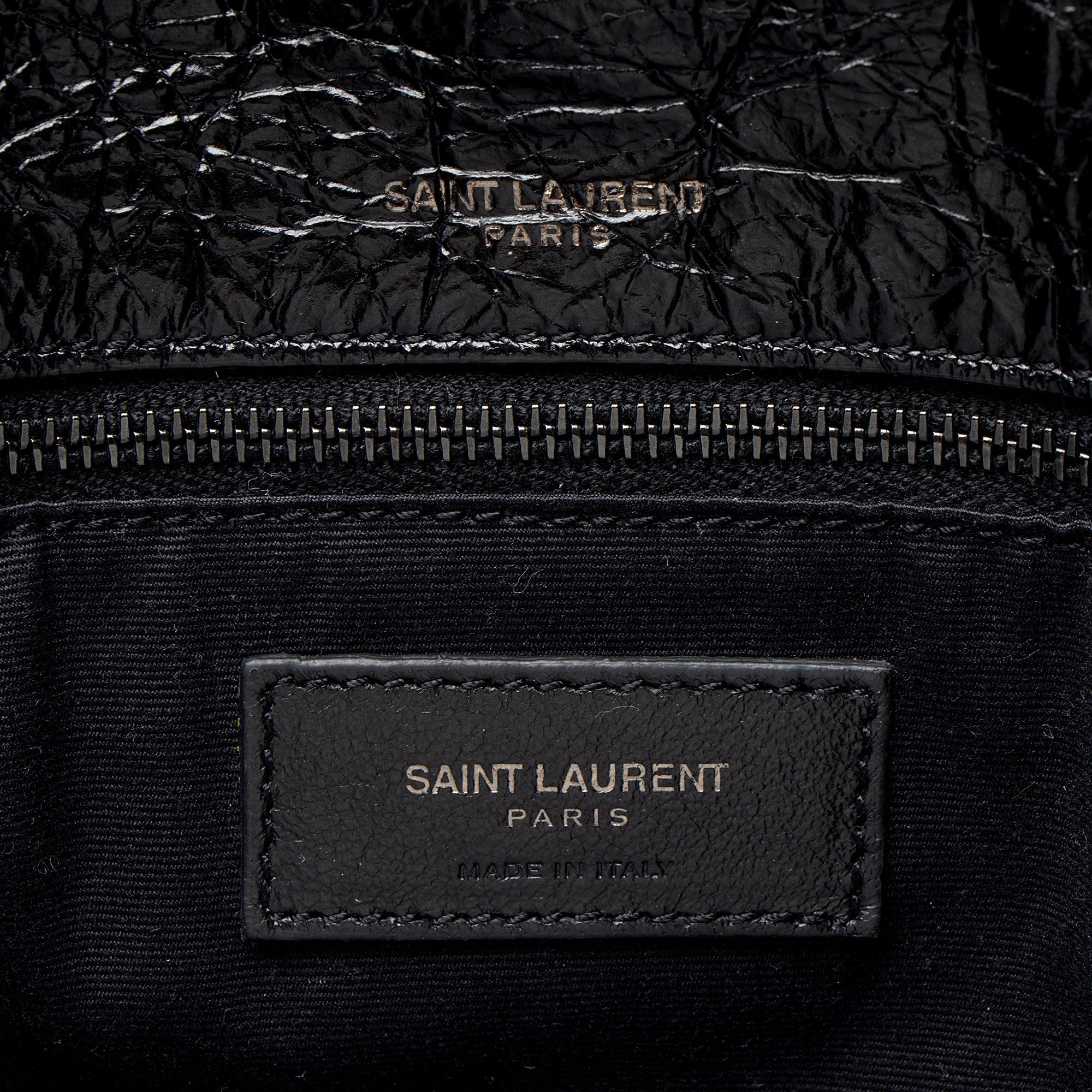 Saint Laurent Crinkled Calfskin Monogram Niki Medium Shoulder Bag