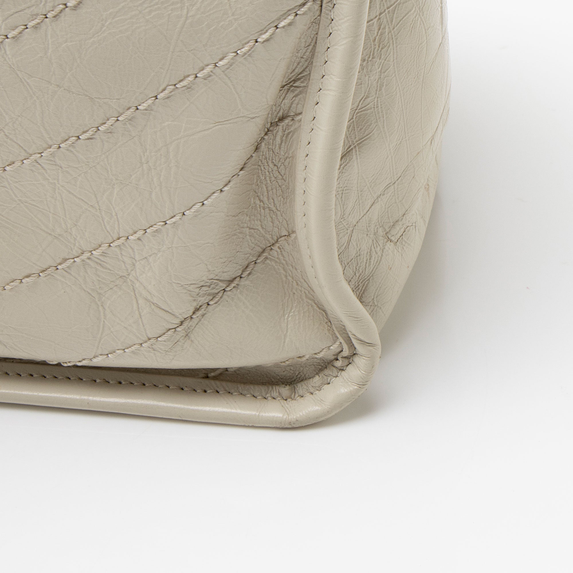 Saint Laurent Crinkled Calfskin Monogram Niki Medium Shoulder Bag