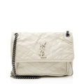 Saint Laurent Crinkled Calfskin Monogram Niki Medium Shoulder Bag