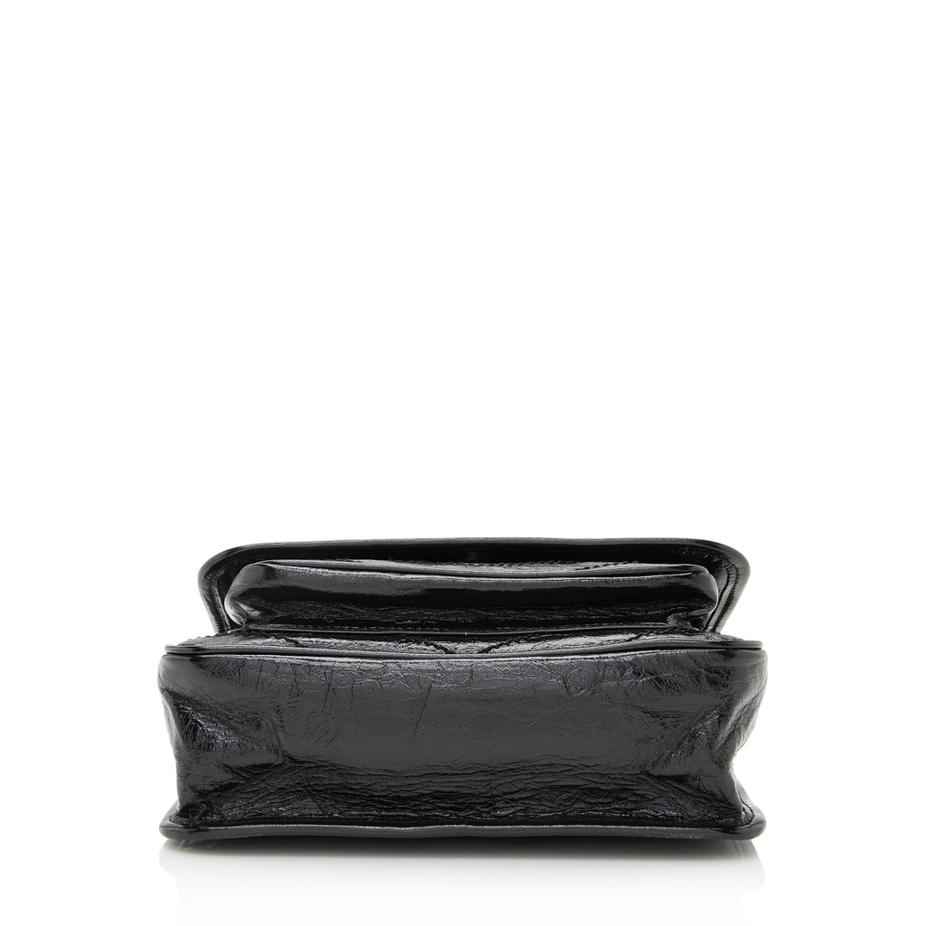 Saint Laurent Crinkled Calfskin Niki Baby Shoulder Bag (SHF-22402)