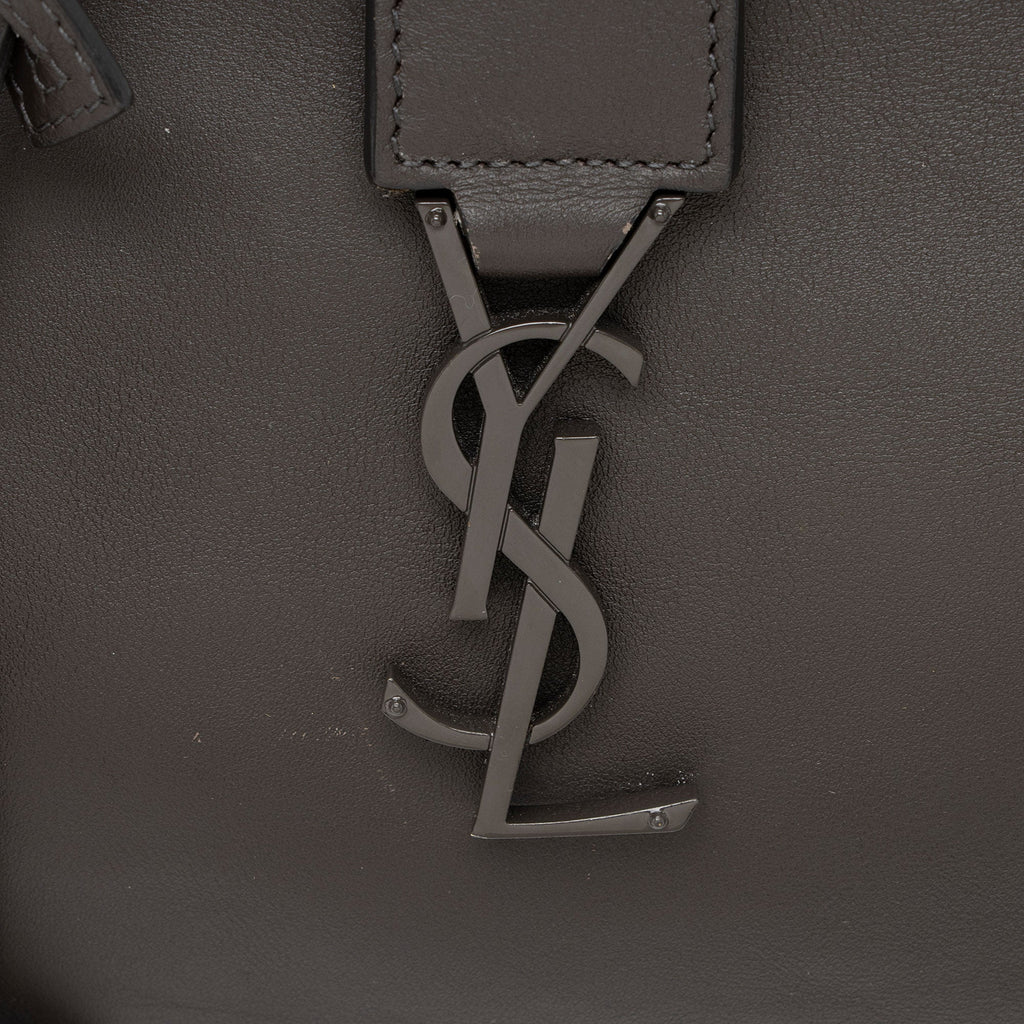Saint Laurent Croc Embossed Calfskin Monogram Classic Cabas Downtown Small Tote