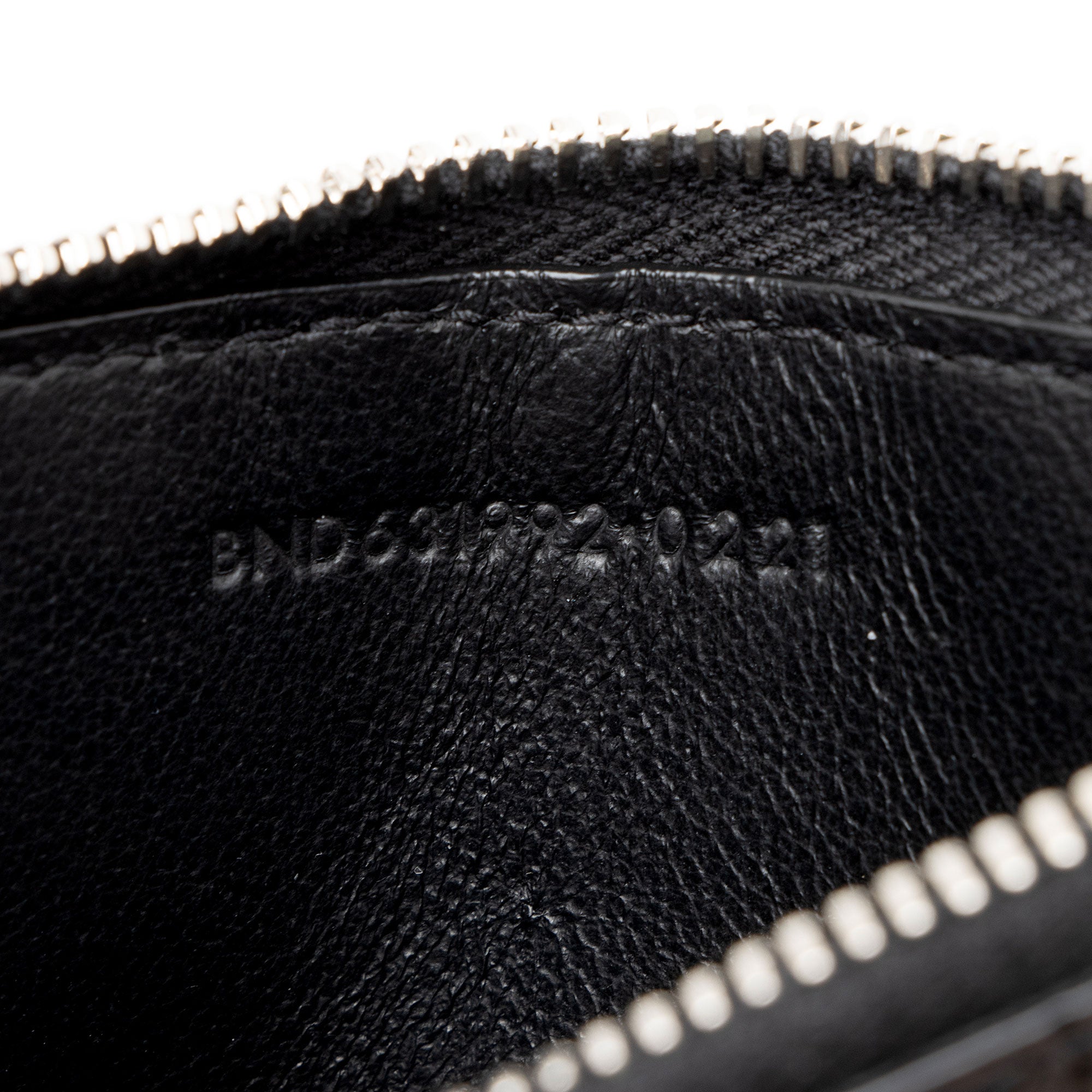 Saint Laurent Croc Embossed Leather Fragments Zipper Card Case
