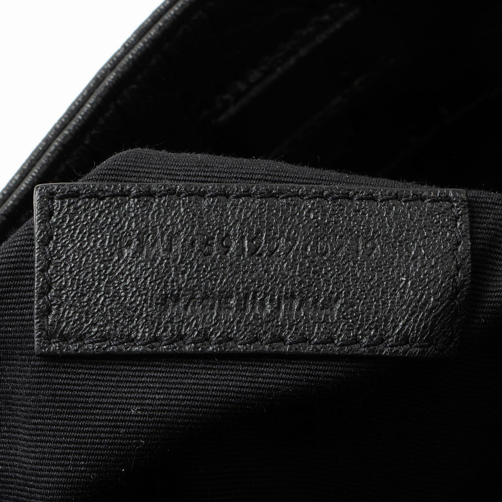 Saint Laurent Croc Embossed Leather Monogram Niki Large Shopping Tote
