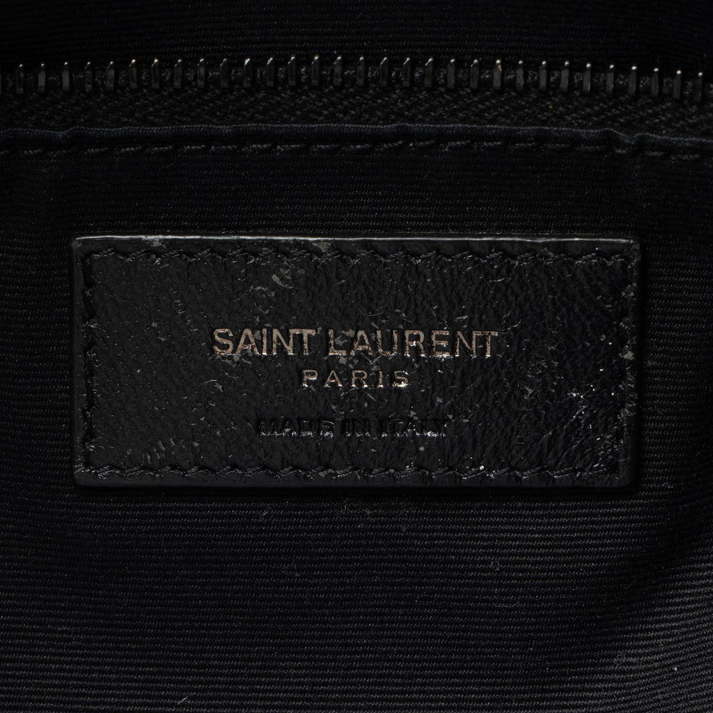 Saint Laurent Croc Embossed Leather Monogram Niki Large Shopping Tote