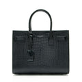 Saint Laurent Croc Embossed Leather Sac De Jour Baby Tote