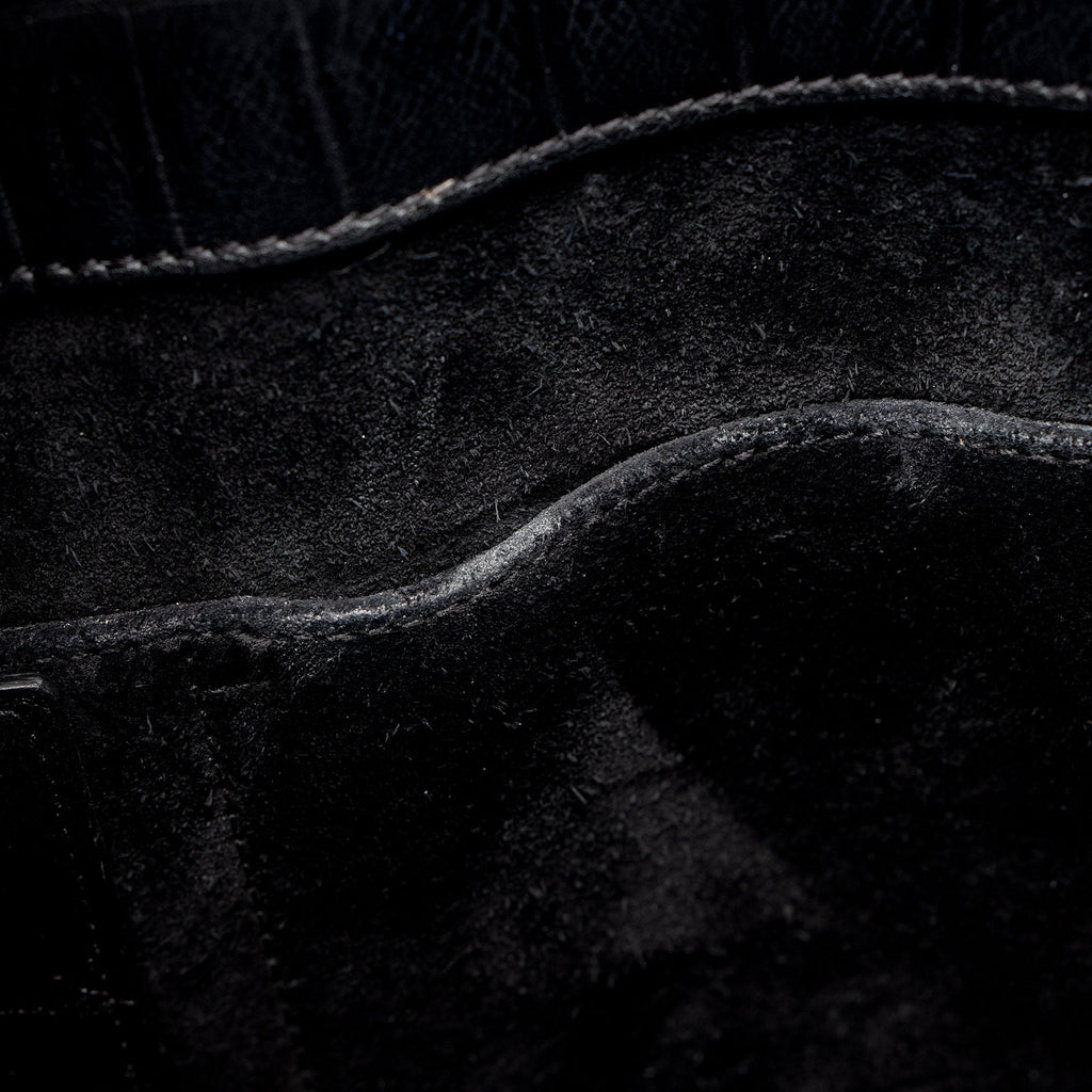 Saint Laurent Croc Embossed Leather Sac De Jour Small Tote