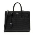 Saint Laurent Croc Embossed Leather Sac De Jour Small Tote