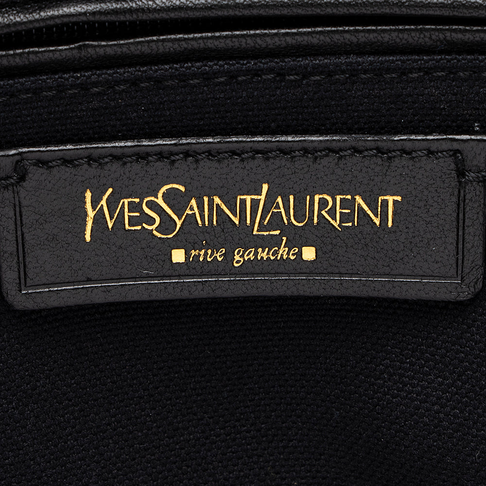 Saint Laurent Croc Embossed Patent Leather Raspail Tote (SHF-19265)