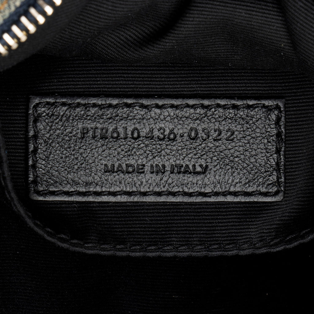 Saint Laurent Denim Monogram Vinyle Round Camera Bag