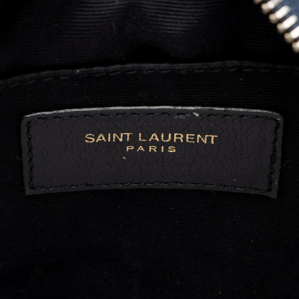 Saint Laurent Denim Monogram Vinyle Round Camera Bag