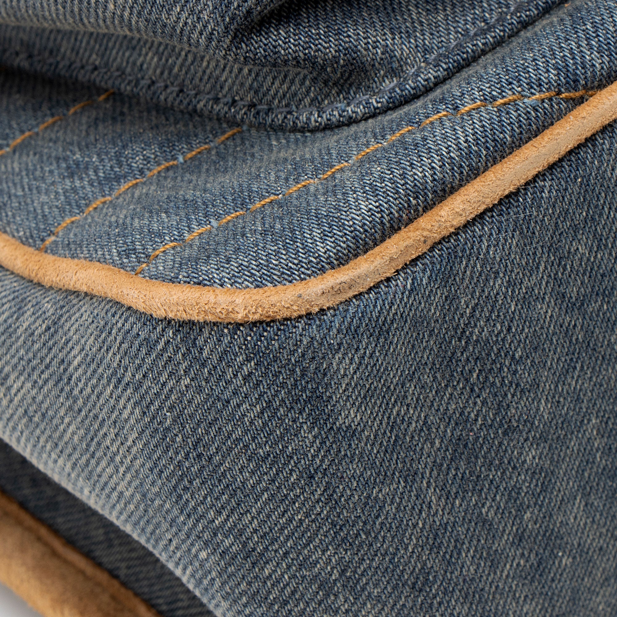 Saint Laurent Denim Suede Monogram Niki Medium Shoulder Bag