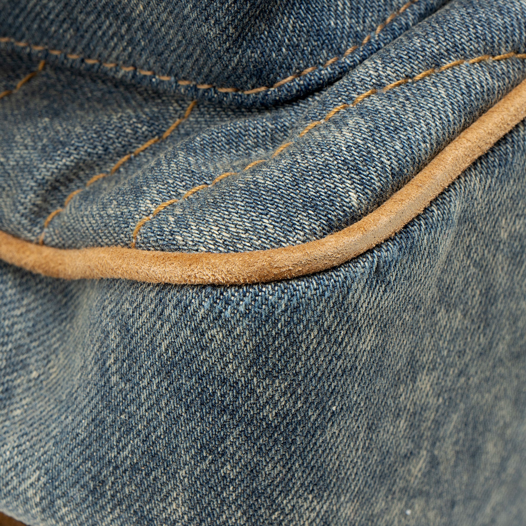 Saint Laurent Denim Suede Monogram Niki Medium Shoulder Bag