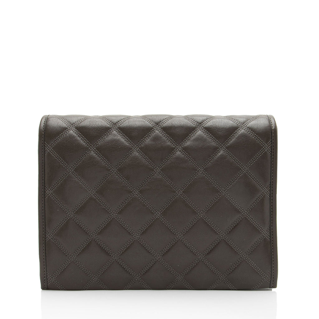 Saint Laurent Diamond Quilted Leather Monogram Becky Small Shoulder Bag