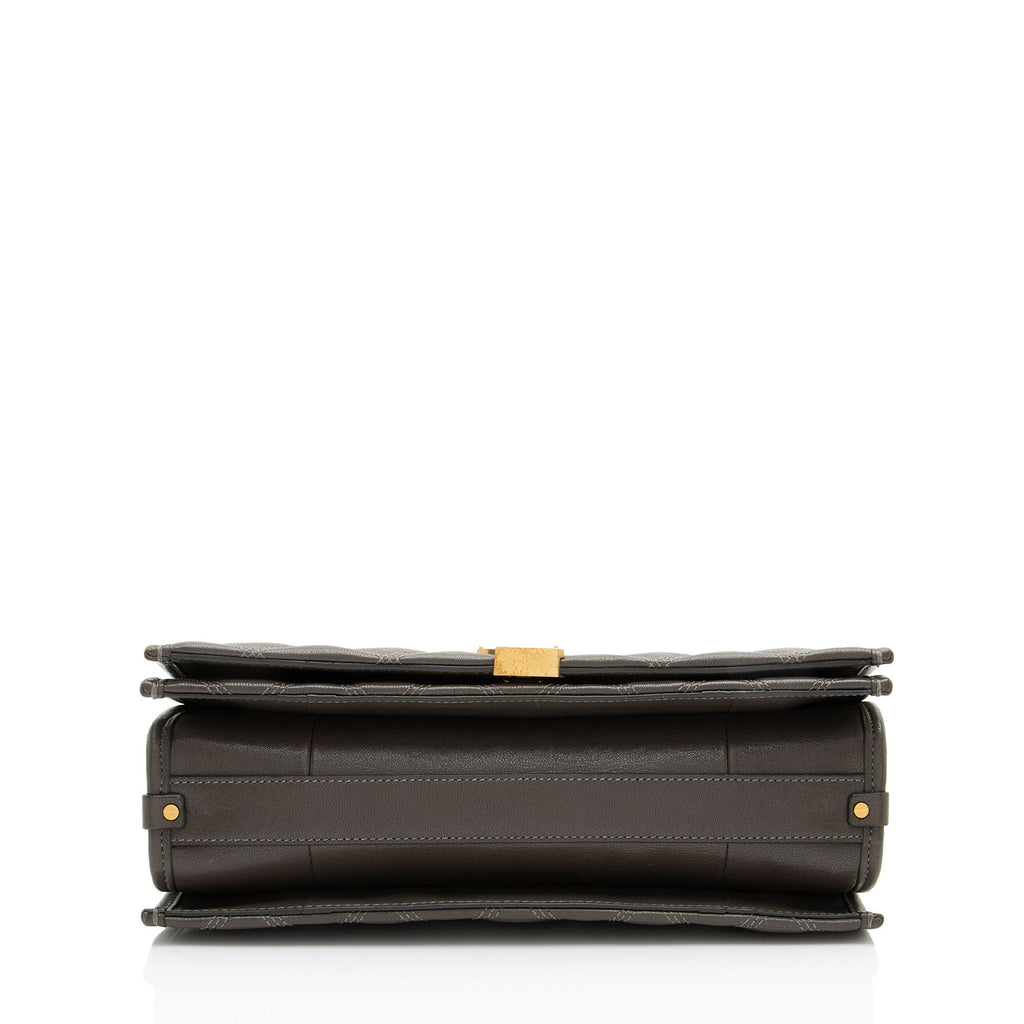 Saint Laurent Diamond Quilted Leather Monogram Becky Small Shoulder Bag