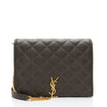 Saint Laurent Diamond Quilted Leather Monogram Becky Small Shoulder Bag
