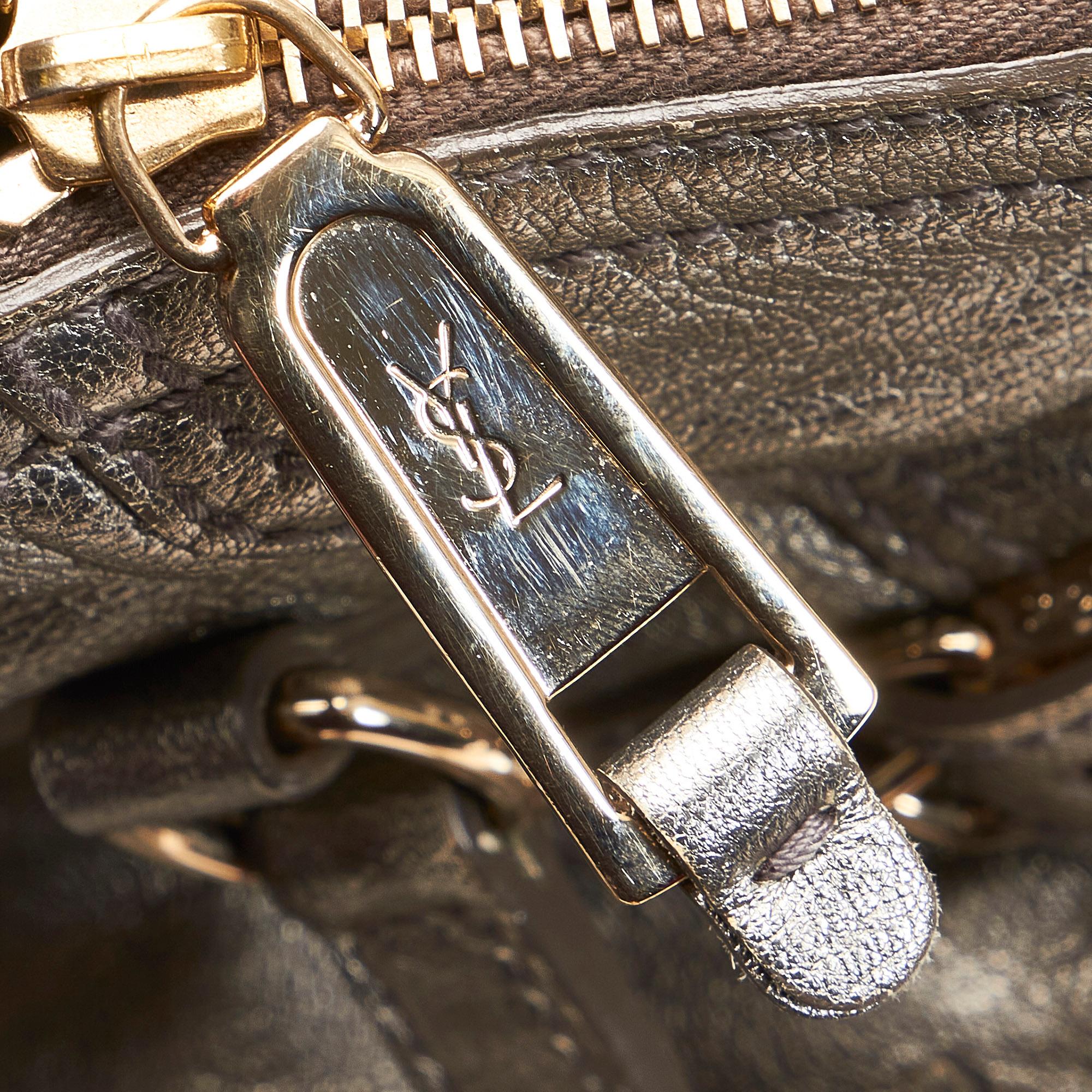 Saint Laurent Downtown Patent Leather Handbag (SHG-27230)