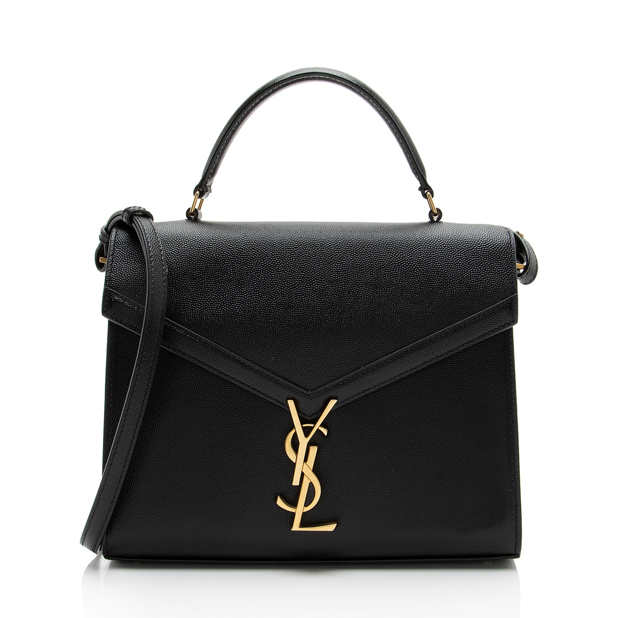 Saint Laurent Grain de Poudre Monogram Cassandra Medium Top Handle