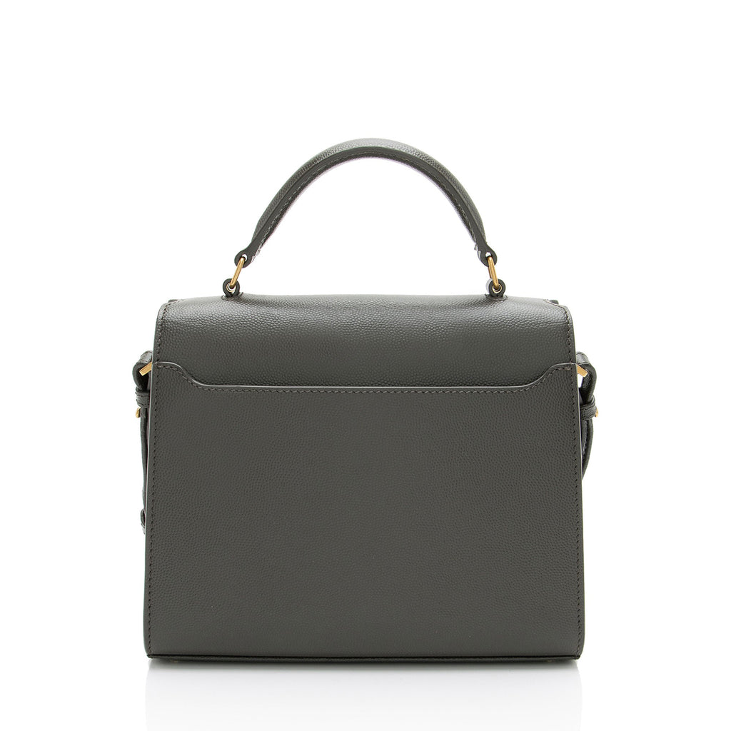 Saint Laurent Grain de Poudre Monogram Cassandra Mini Top Handle