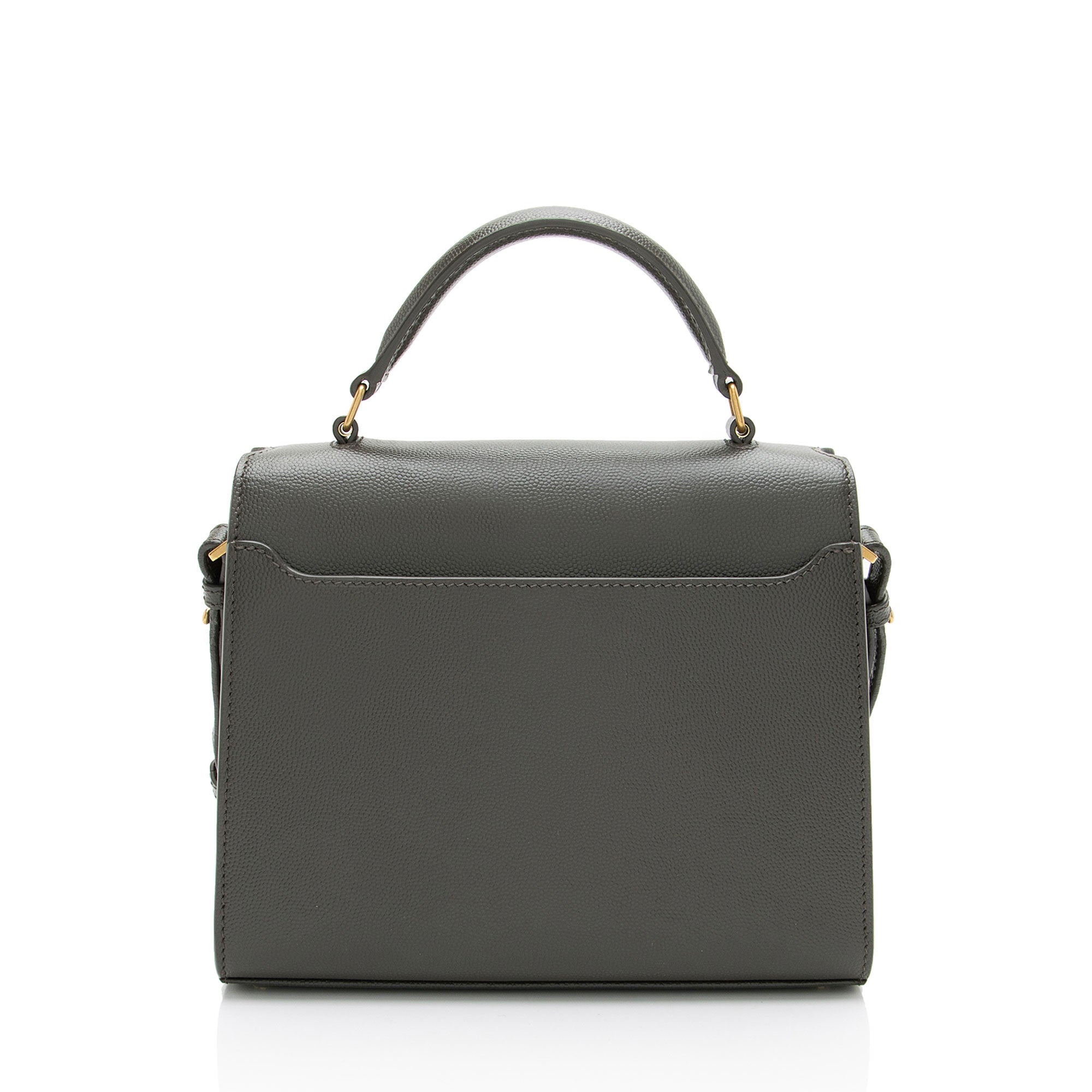 Saint Laurent Grain de Poudre Monogram Cassandra Mini Top Handle