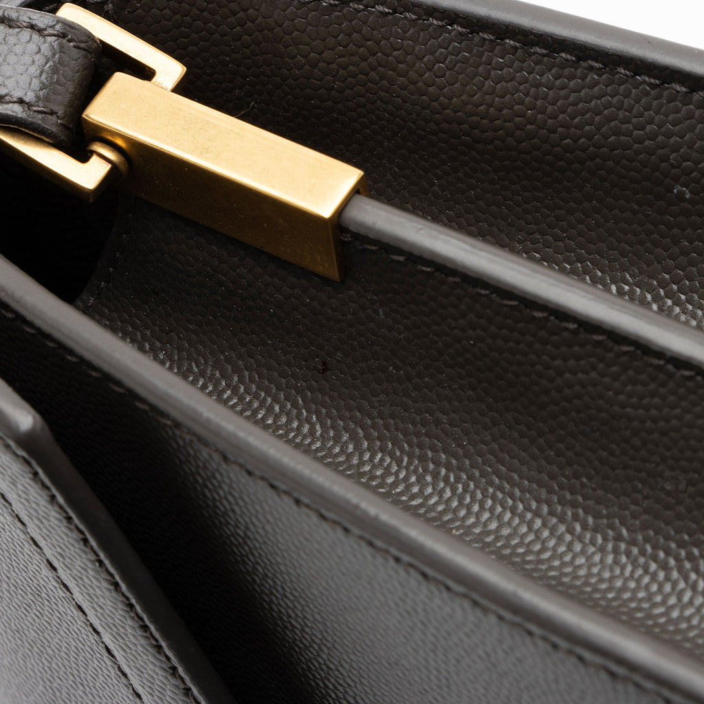 Saint Laurent Grain de Poudre Monogram Cassandra Mini Top Handle