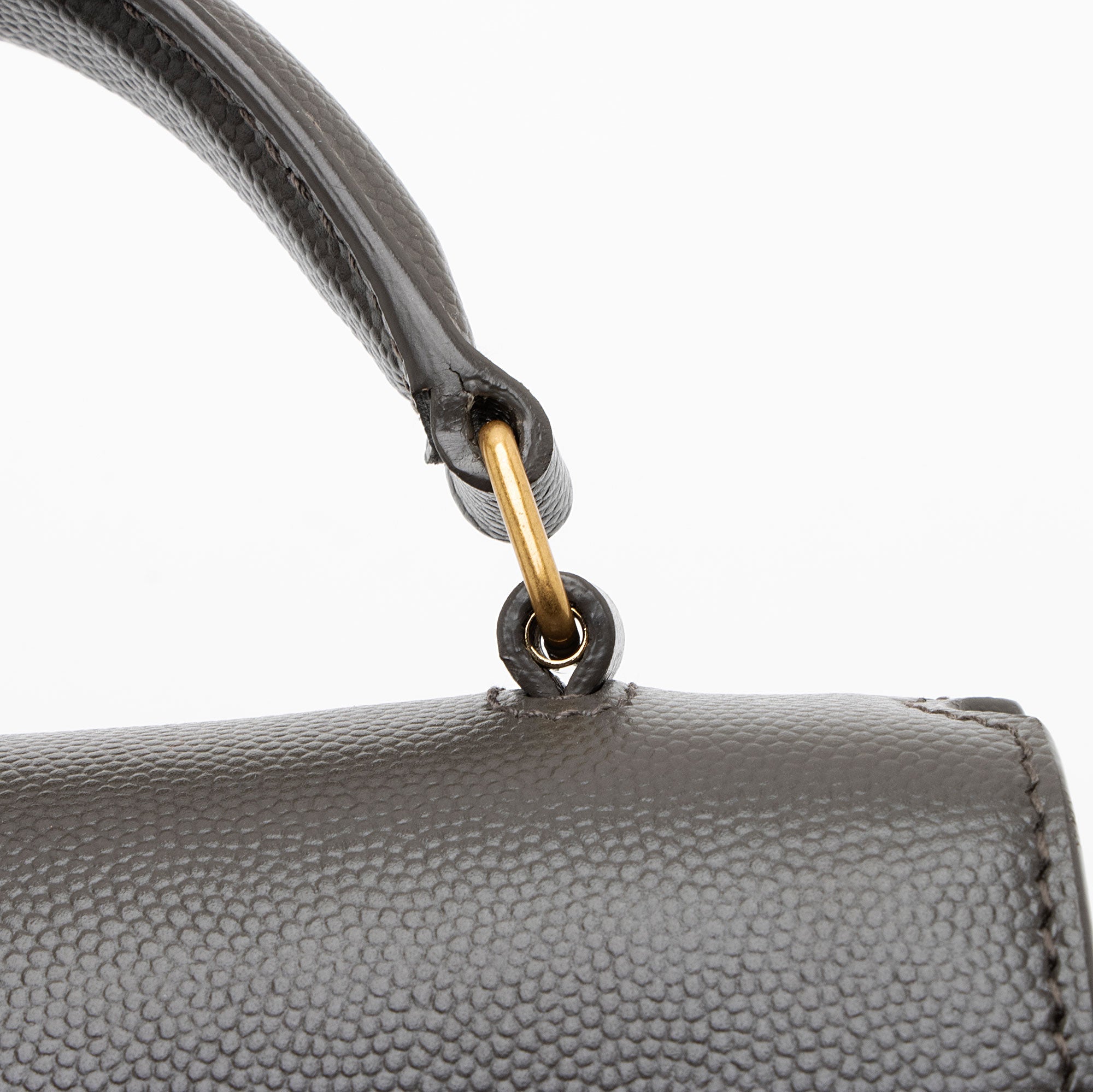 Saint Laurent Grain de Poudre Monogram Cassandra Mini Top Handle