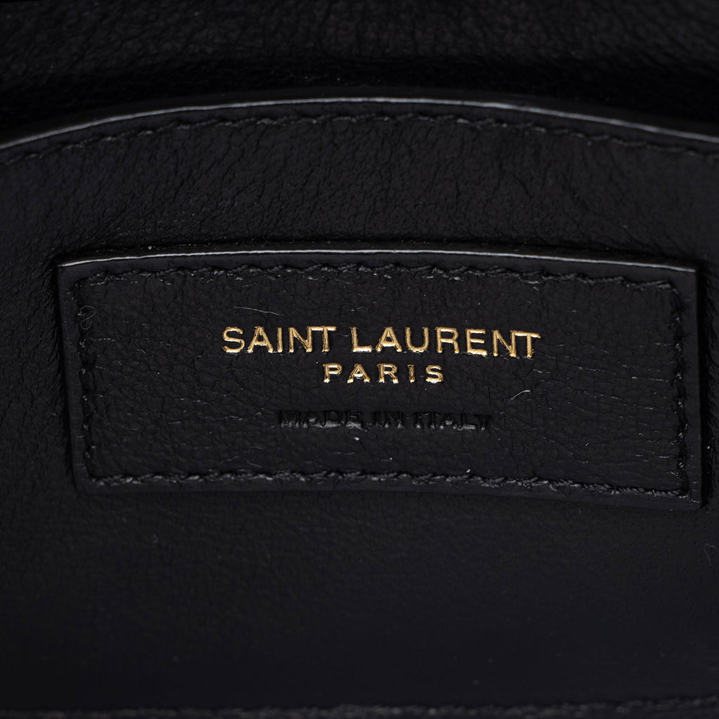Saint Laurent Grain de Poudre Monogram Cassandra Mini Top Handle