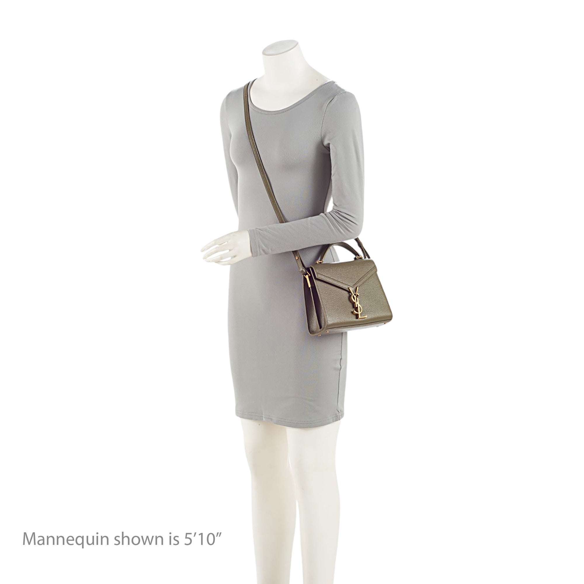 Saint Laurent Grain de Poudre Monogram Cassandra Mini Top Handle