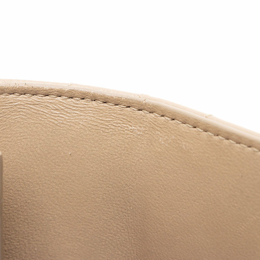Saint Laurent Grain de Poudre Monogram Compact Trifold Wallet