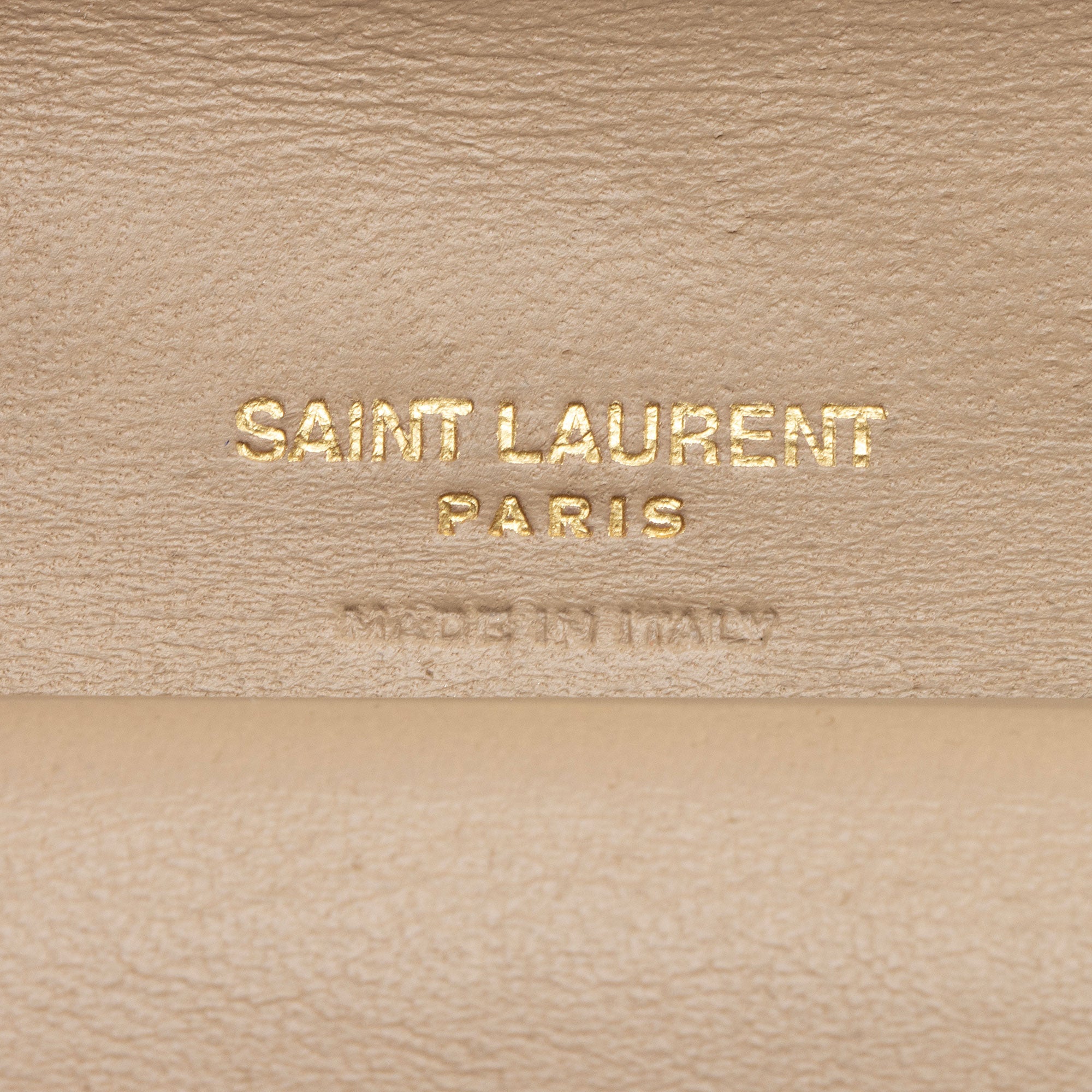 Saint Laurent Grain de Poudre Monogram Compact Trifold Wallet