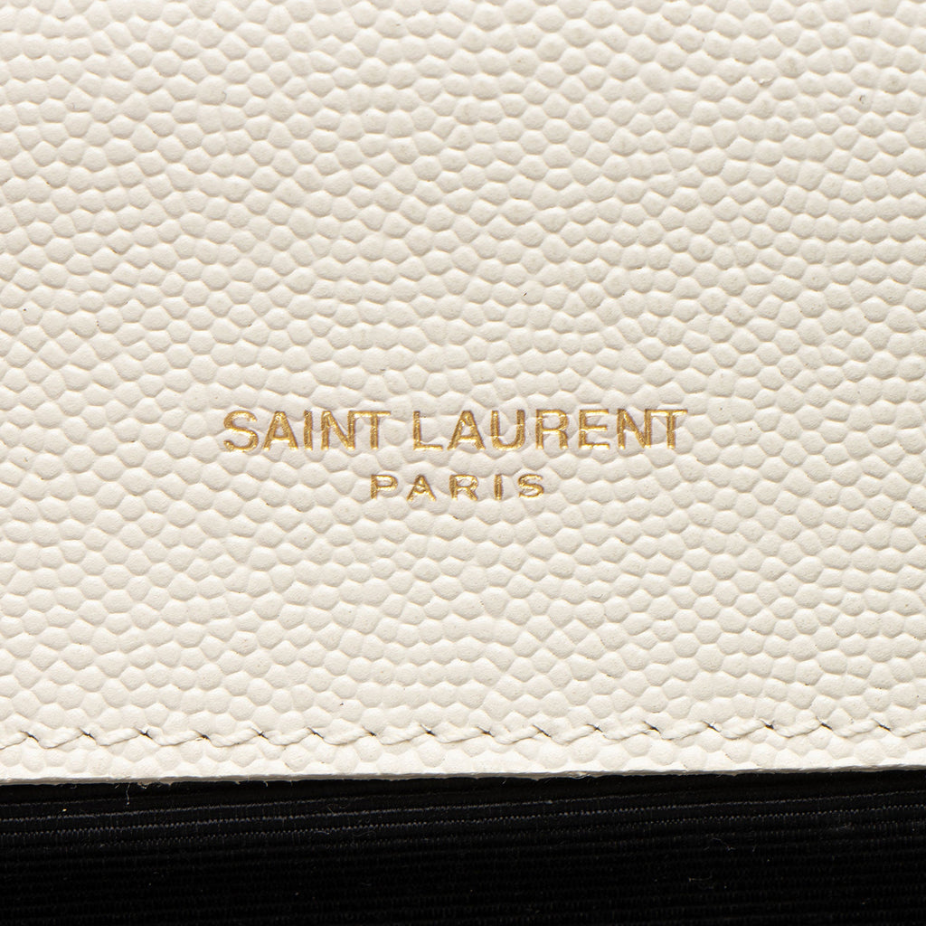 Saint Laurent Grain de Poudre Monogram Kate Tassel Small Shoulder Bag