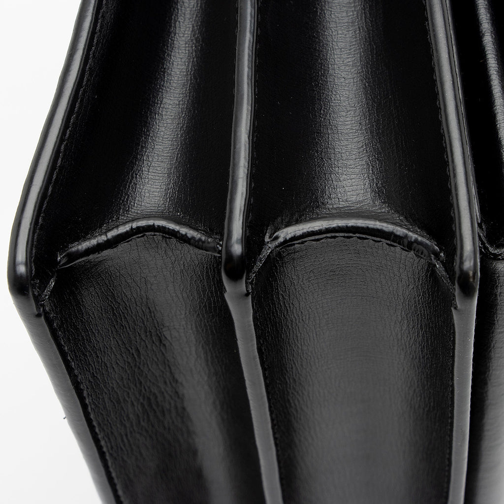 Saint Laurent Grained Calfskin Monogram Sunset Medium Shoulder Bag (SHF-OLGtVP)