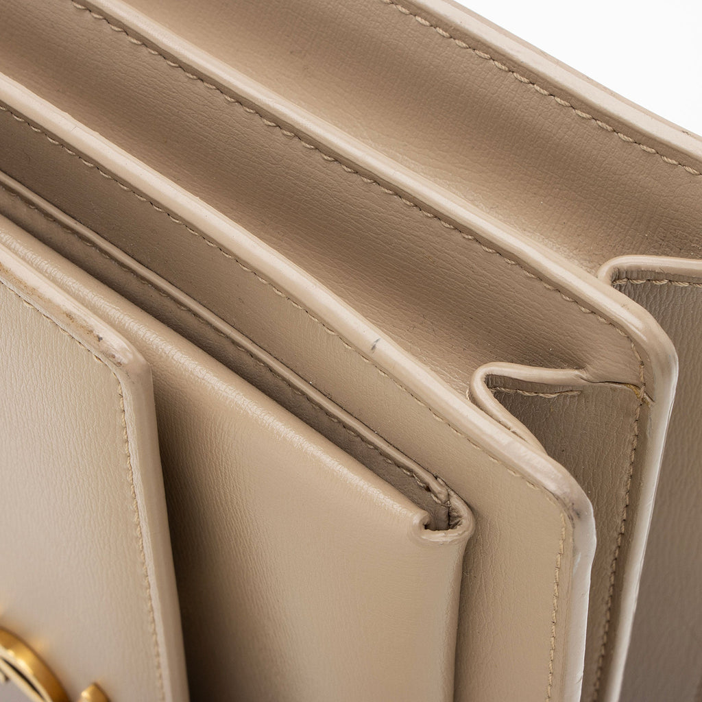 Saint Laurent Grained Calfskin Monogram Sunset Medium Shoulder Bag