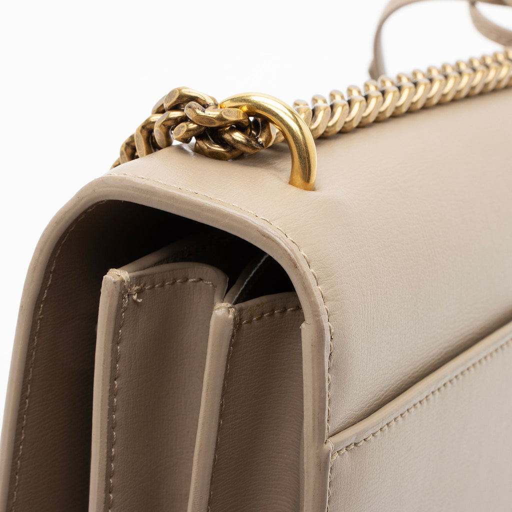 Saint Laurent Grained Calfskin Monogram Sunset Medium Shoulder Bag