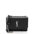 Saint Laurent Grained Calfskin Monogram Sunset Medium Shoulder Bag - FINAL SALE