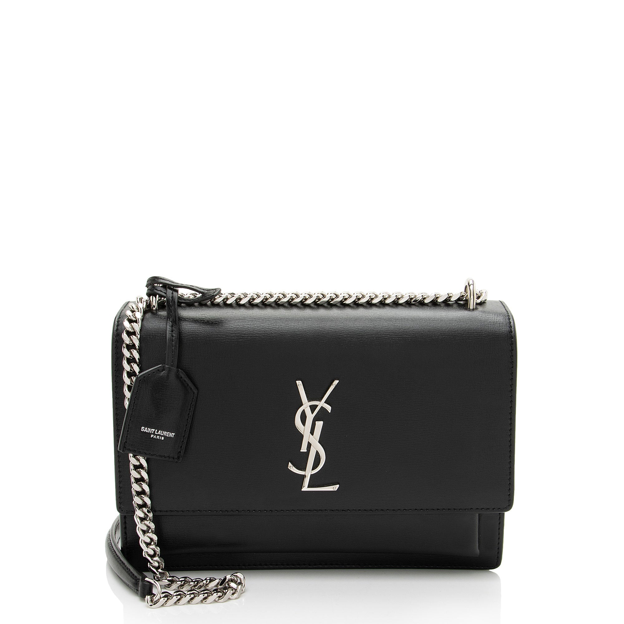 Saint Laurent Grained Calfskin Monogram Sunset Medium Shoulder Bag - FINAL SALE