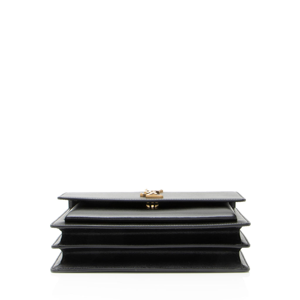 Saint Laurent Grained Calfskin Monogram Sunset Medium Shoulder Bag