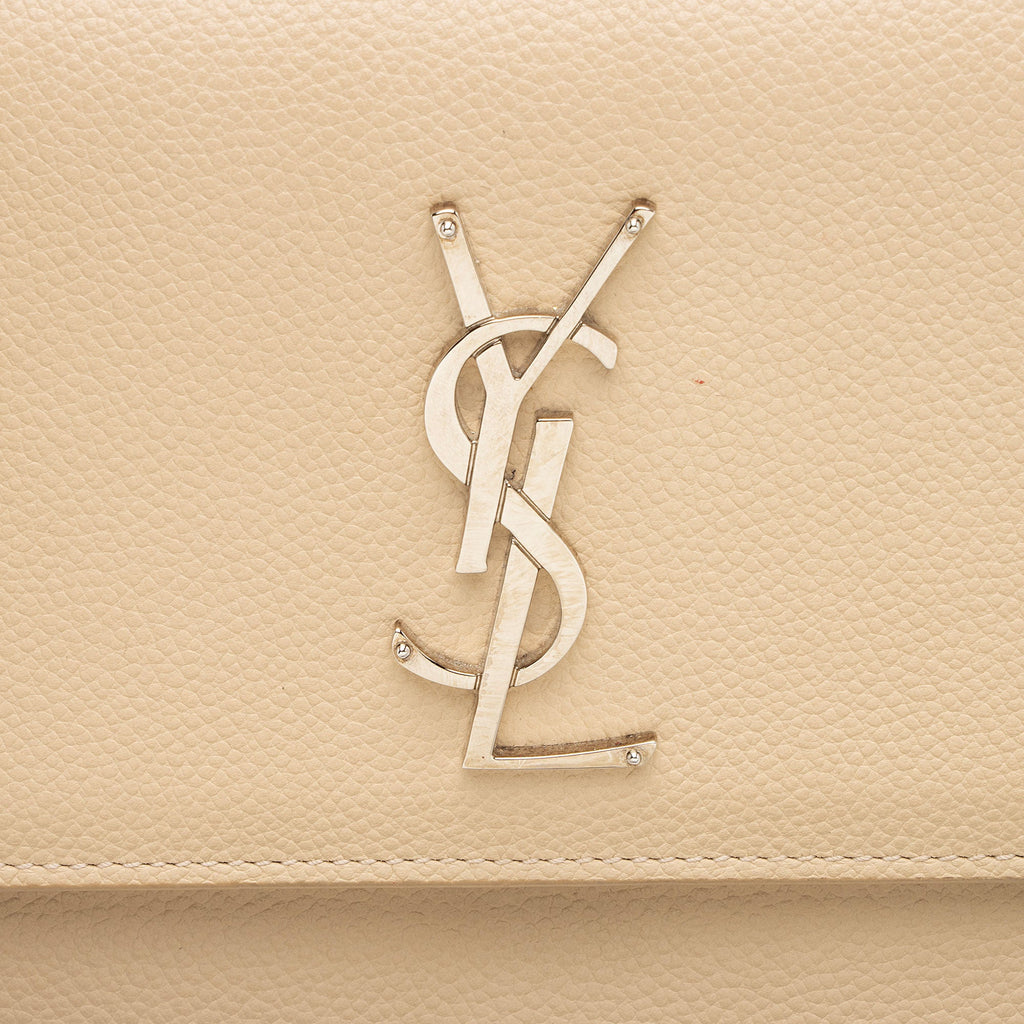 Saint Laurent Grained Calfskin Monogram Sunset Medium Shoulder Bag