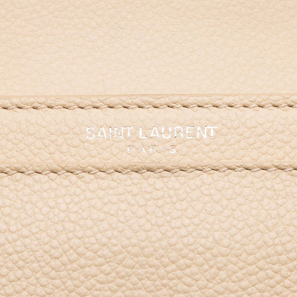 Saint Laurent Grained Calfskin Monogram Sunset Medium Shoulder Bag