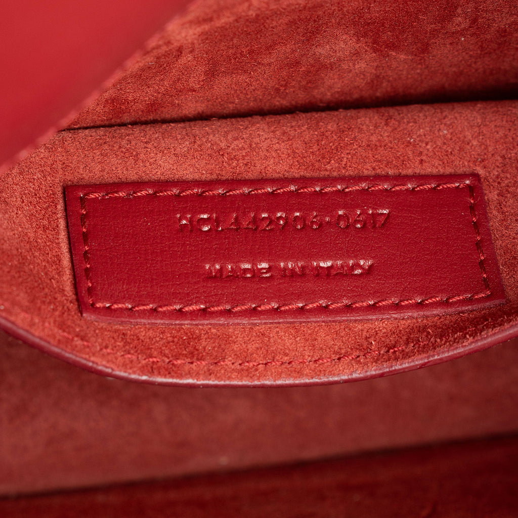 Saint Laurent Grained Calfskin Monogram Sunset Medium Shoulder Bag