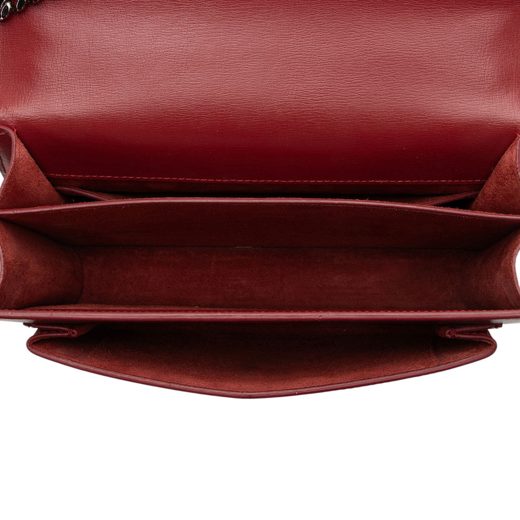 Saint Laurent Grained Calfskin Monogram Sunset Medium Shoulder Bag