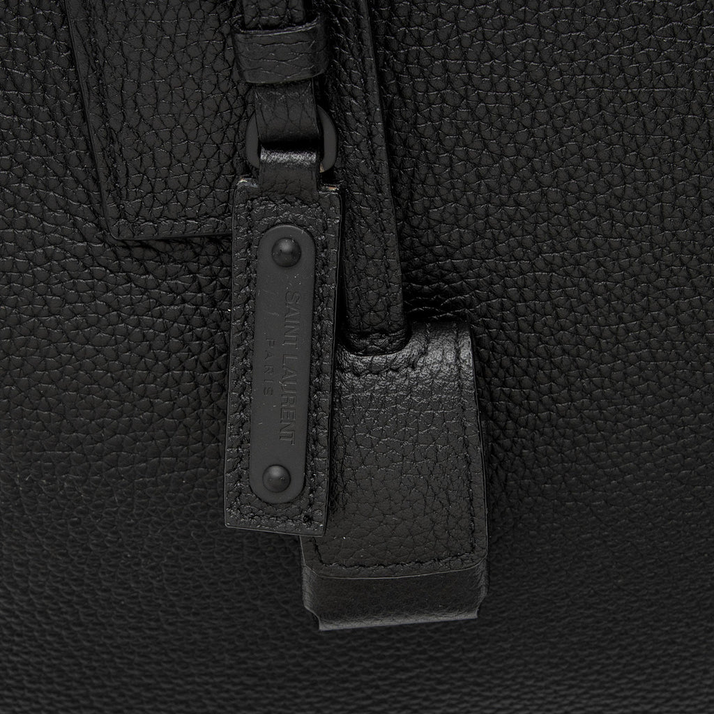 Saint Laurent Grained Calfskin Thin Sac De Jour Large Tote